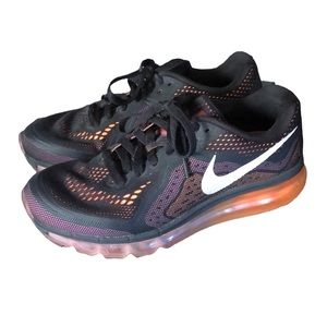 Nike Air Max black violet atomic orange sneakers women’s size 8.5